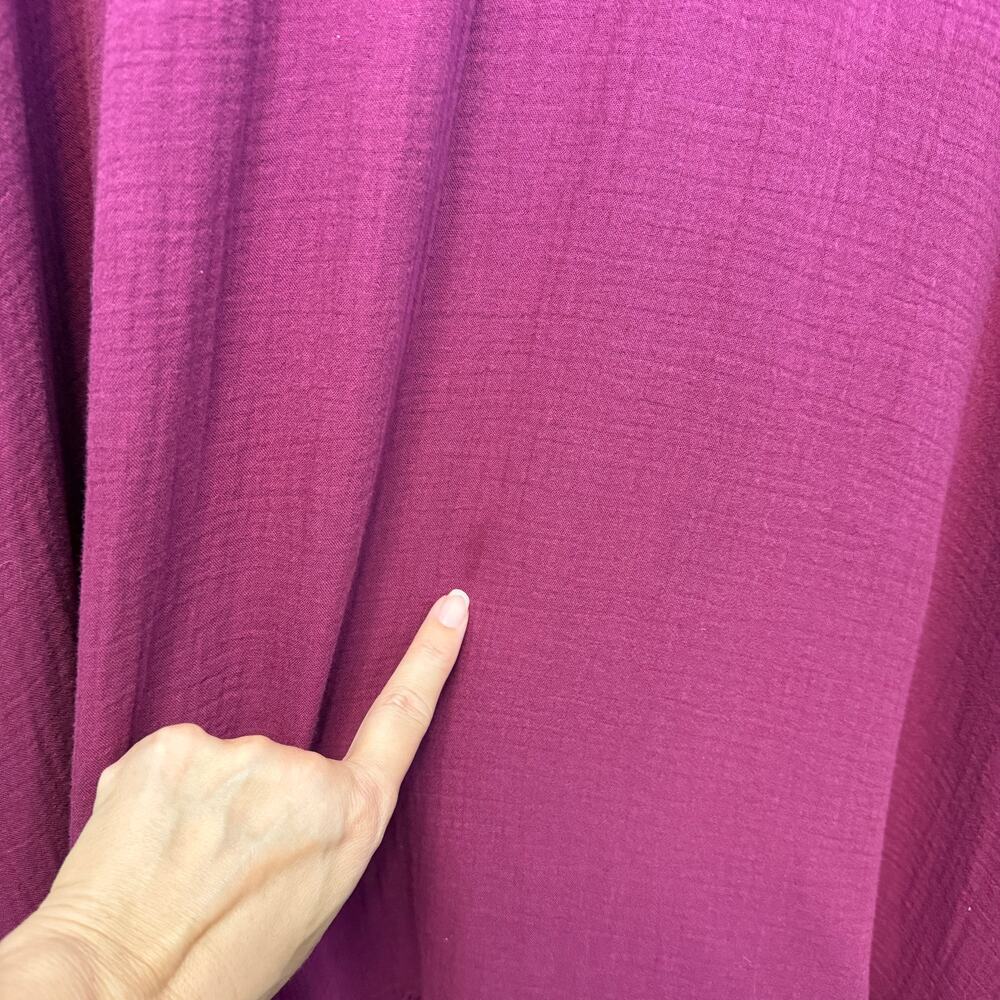 Pact Purple gauze maxi dress - organic cotton tiered sleeveless magenta size XXL - Picture 8 of 9